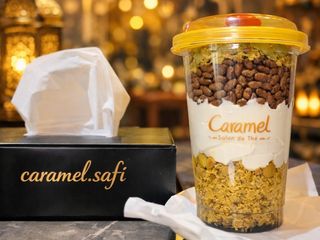 Crispy choco rice kounafa pistache cup