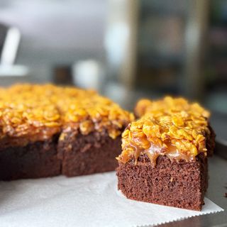 Brownie cornflakes caramel beurre salé