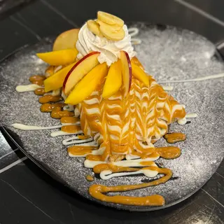 Crêpe white chocolate fruits
