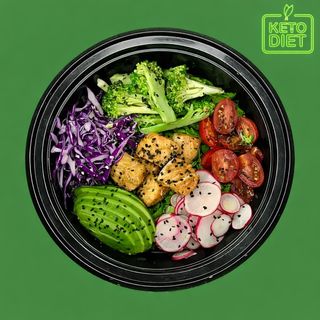 Salmon keto bowl 