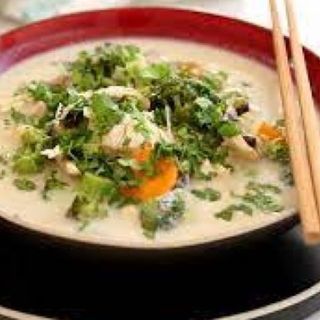 Soupe poulet lait du coco 