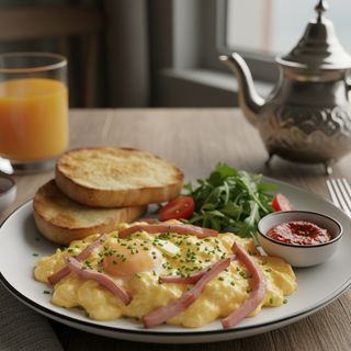 Omelette à la Dinde Fumée – Moelleuse & Savoureuse