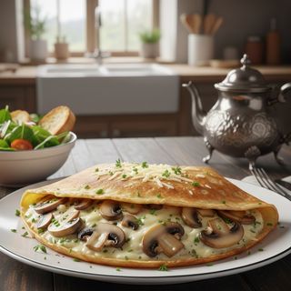 Crêpe Fromage & Champignons – Salée & Gourmande
