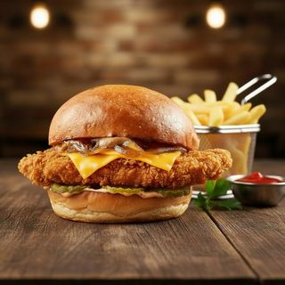 Chicken Burger – Poulet Grillé & Cheddar