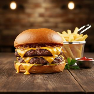 Double Cheeseburger – Double Steak & Cheddar