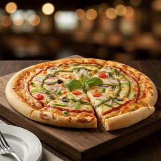 Pizza Végétarienne – Mozzarella & Légumes Frais