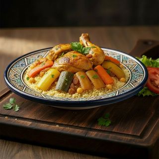 Couscous Poulet – Semoule & Légumes Traditionnels