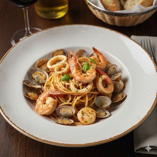 Spaghettini Fruits de Mer – Sauce Tomate & Fruits de Mer