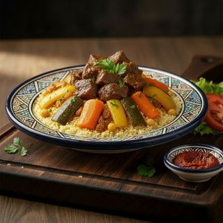 Couscous Viande – Semoule & Légumes Mijotés