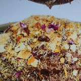 Pancake au konafa et chocolat noir fondu