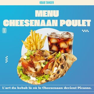 Cheesenaan Poulet + Frites + Boisson