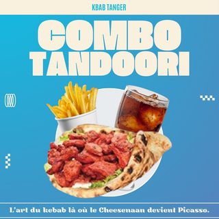 Cheesenaan tandoori +frites +boissons