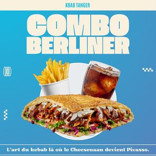 Menu Kebab Berliner veau dinde + Frites + Boisson