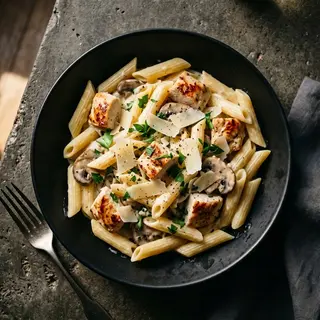 Pâtes Poulet Champignons