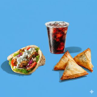 Gyros Falafel + Spanakopita + Boisson