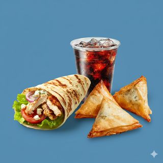 Gyros Blanc De Poulet + Spanakopita + Boisson
