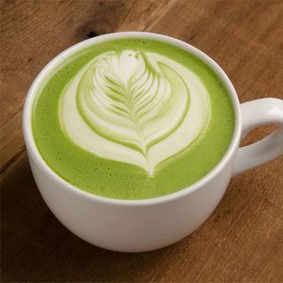 Hot matcha latte