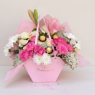 Panier Elegance Rose