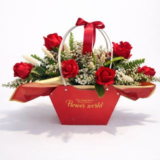 Aritficiel flower world basket