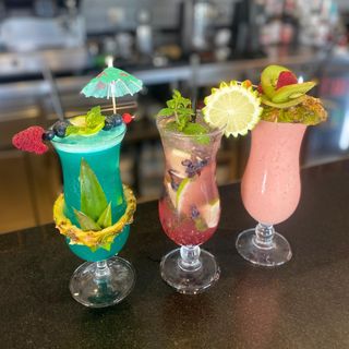 Blue coracao cocktail