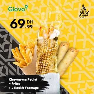 Chawarma poulet + Frites + 2 Roulés au fromage (+10K orders)