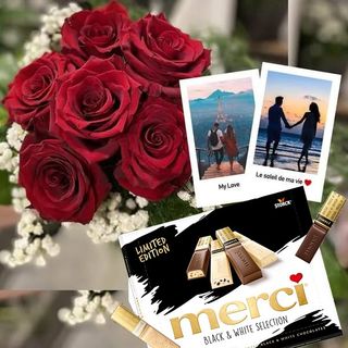 Merci noir avec Roses