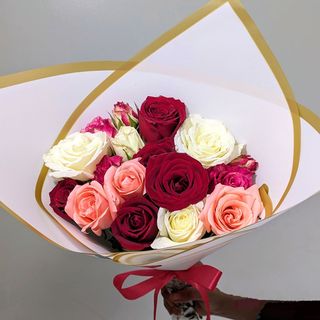 Bouquet Varié Rose Et Rouge