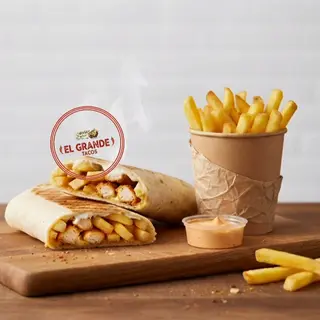 Tacos Cordon Bleu +Frites +sauce