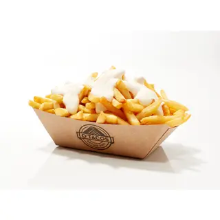 Frites avec sauce fromagère