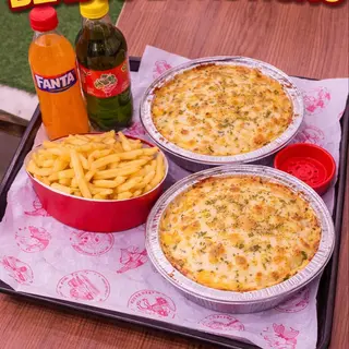 2 pasticho mix + 2 frites + 2  boissons