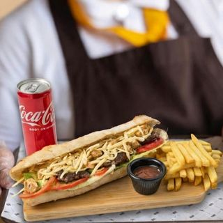 Sandwich Mixte + Frites + Coca-Cola 25 cl