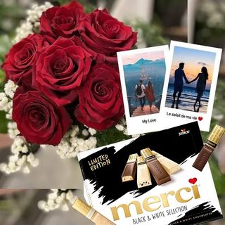 Thank you black with roses