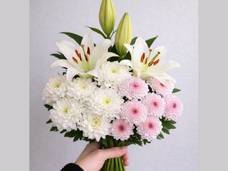 Bouquet "Murmure Floral" - Lys & Chrysanthèmes