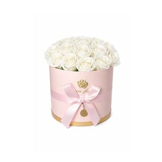 Boîte de roses blanches élégante