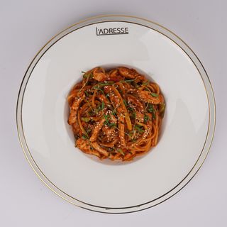 A Spaghetti Fajita Tex-Mex au Poulet