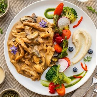 (Best-Seller) Emincé de Poulet à la Crème Champignons