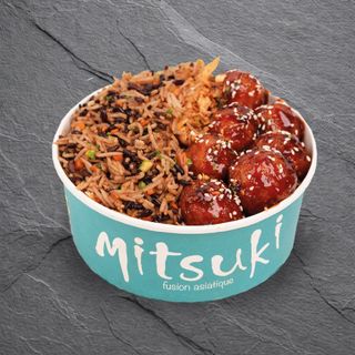 Donburi Tempura Poulet (Sauce Barbecue)