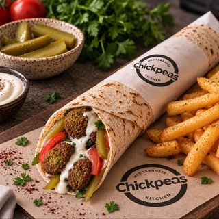Grand shawarma falafel Saj + frites