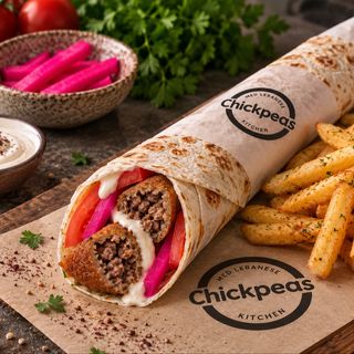Grand chawarma Kebbe saj + frites