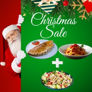 Calzone viande hachée+ spaghetti tomate fraiche+ Mini salade césar offerte