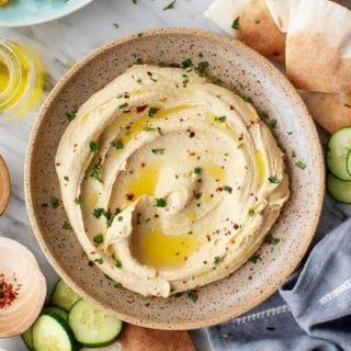 Houmous b tahina  viande hache