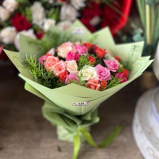 Bouquet pastel pistache