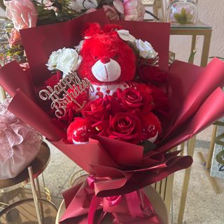 Bouquet lapinou fleurs