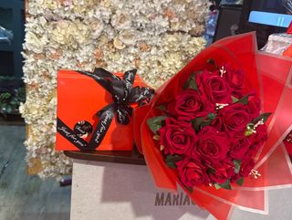 Duo Passion – Roses Rouges & Coffret Cadeau chocolat belge