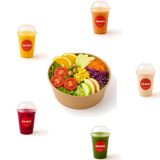 Salad size (M) + juice of your choice
