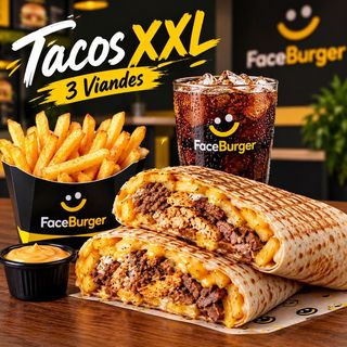 Menu Tacos XXL 3 Viandes