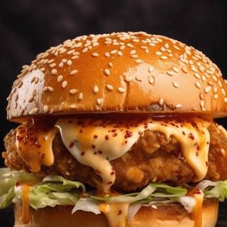 Double chicken burger