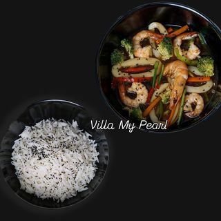 Wok fruits de mer & legumes