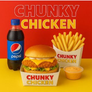 Fried chicken burgers meal