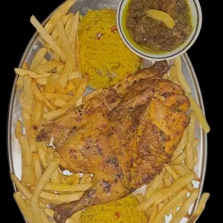 1/2 Poulet au Four Mandi